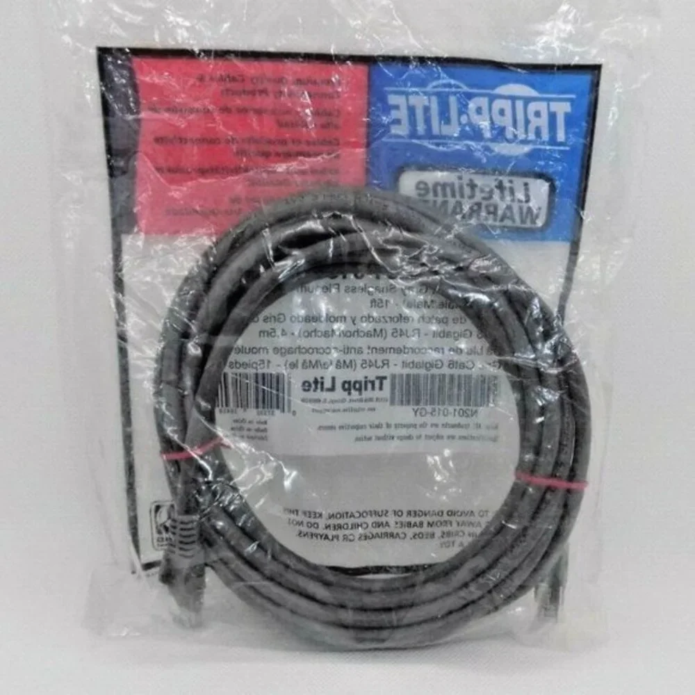 Tripp Lite Gigabit Gray‎ Snagless Plenum Patch Cable N201-015-GY